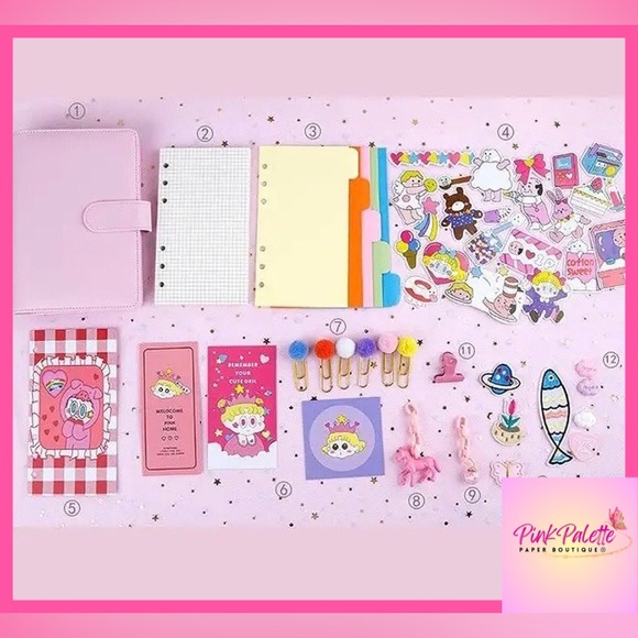 Pink Journal/Planner with Accessories + Free Pink Pen w/purchase - Picture 4 of 5